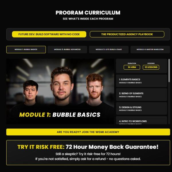 Future Dev Build Software With No Code - WGMI Academy