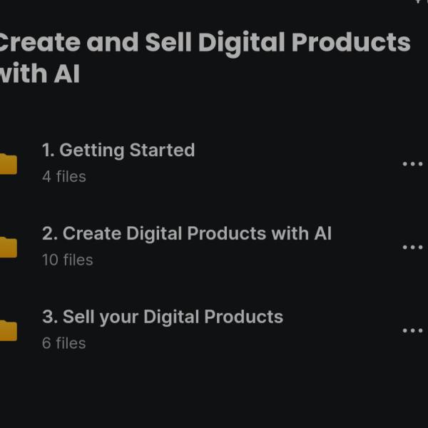 Create and Sell Digital Products with AI