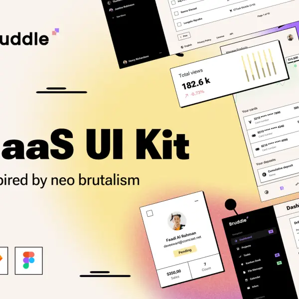 Bruddle - Neo brutalism UI kit for SaaS Dashboards