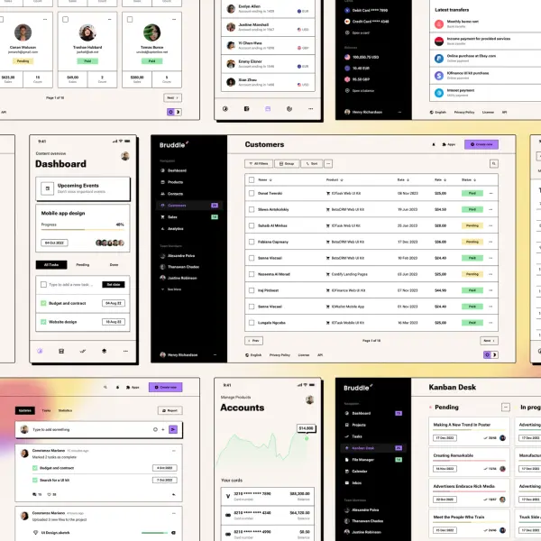 Bruddle - Neo brutalism UI kit for SaaS Dashboards