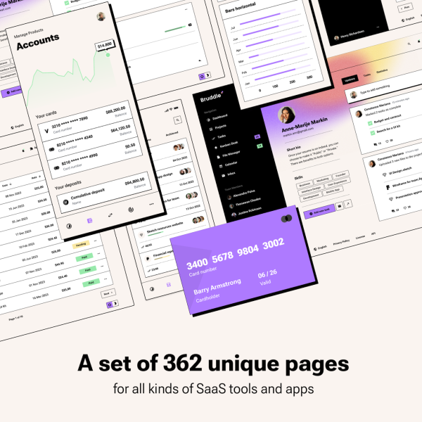 Bruddle - Neo brutalism UI kit for SaaS Dashboards