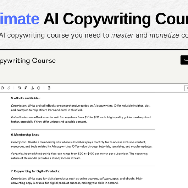Ultimate AI Copywriting Course